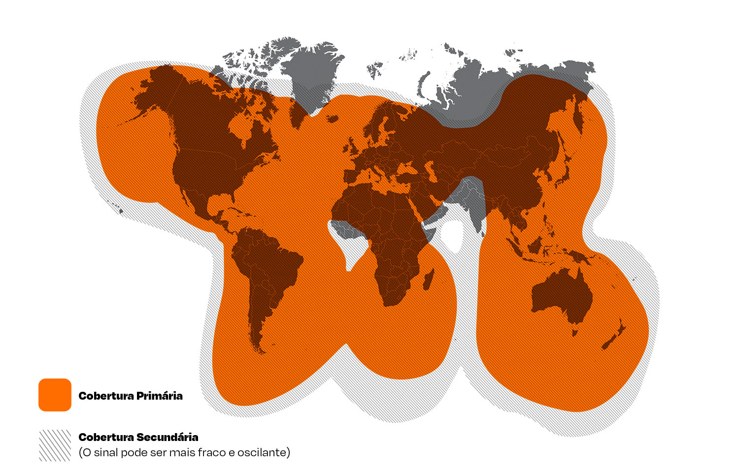 Mapa de cobertura da linha SPOT Corporativo